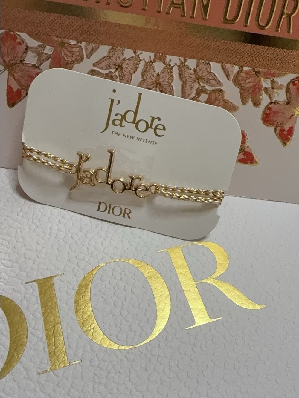 Dior Beauty J'adore Gold Logo Bracelet